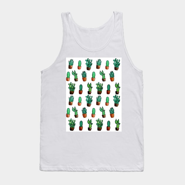 Cacti and succulents Tank Top by Viviredsonja